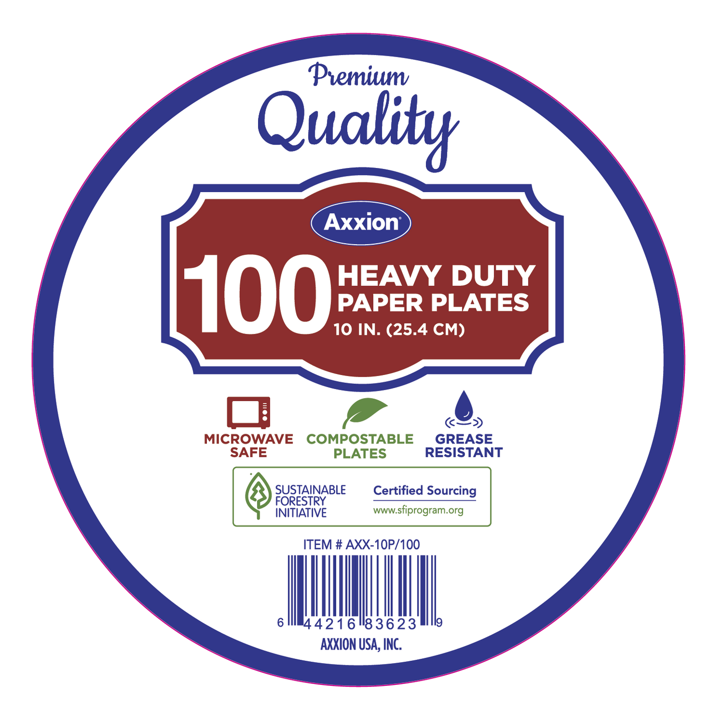 Heavy Duty Paper Plates | 10" Round