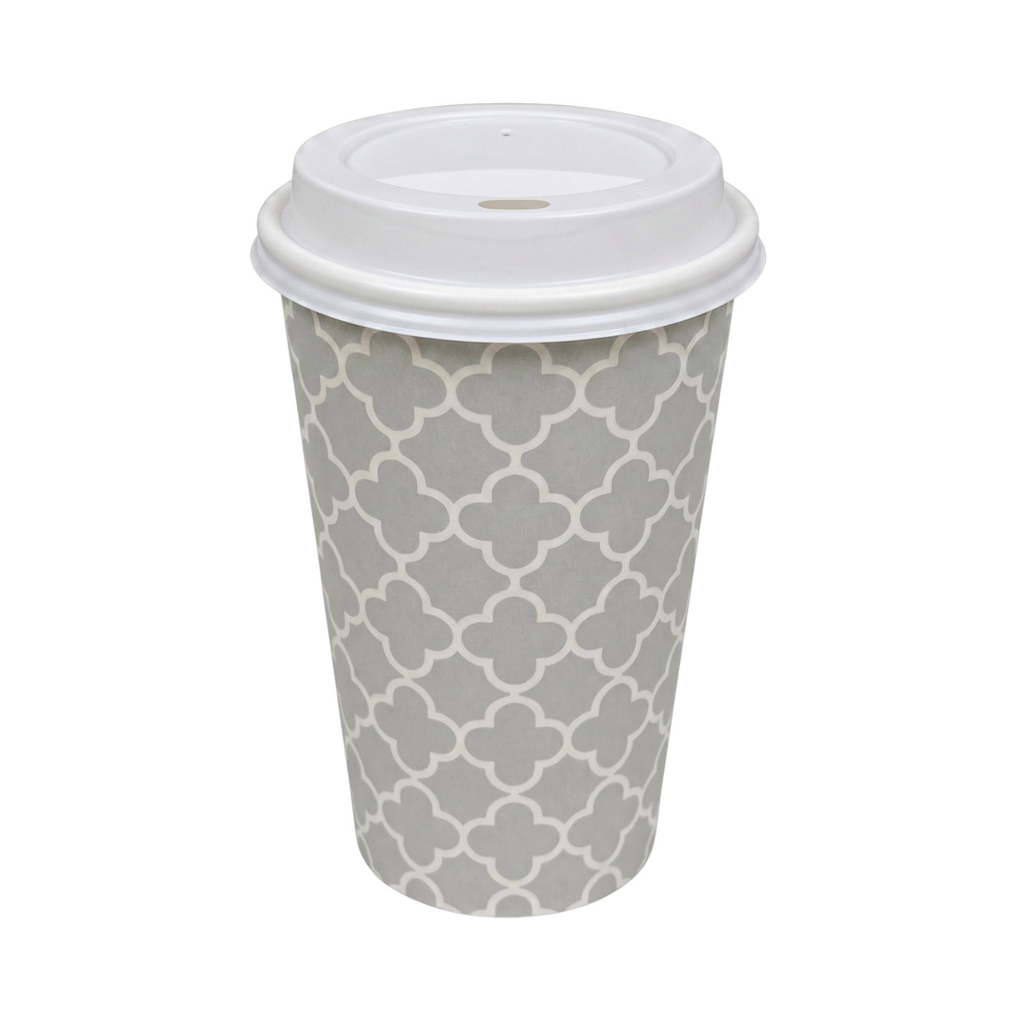 Axxion Disposable Hot and Cold Paper Cup and Lid Sets – Grey