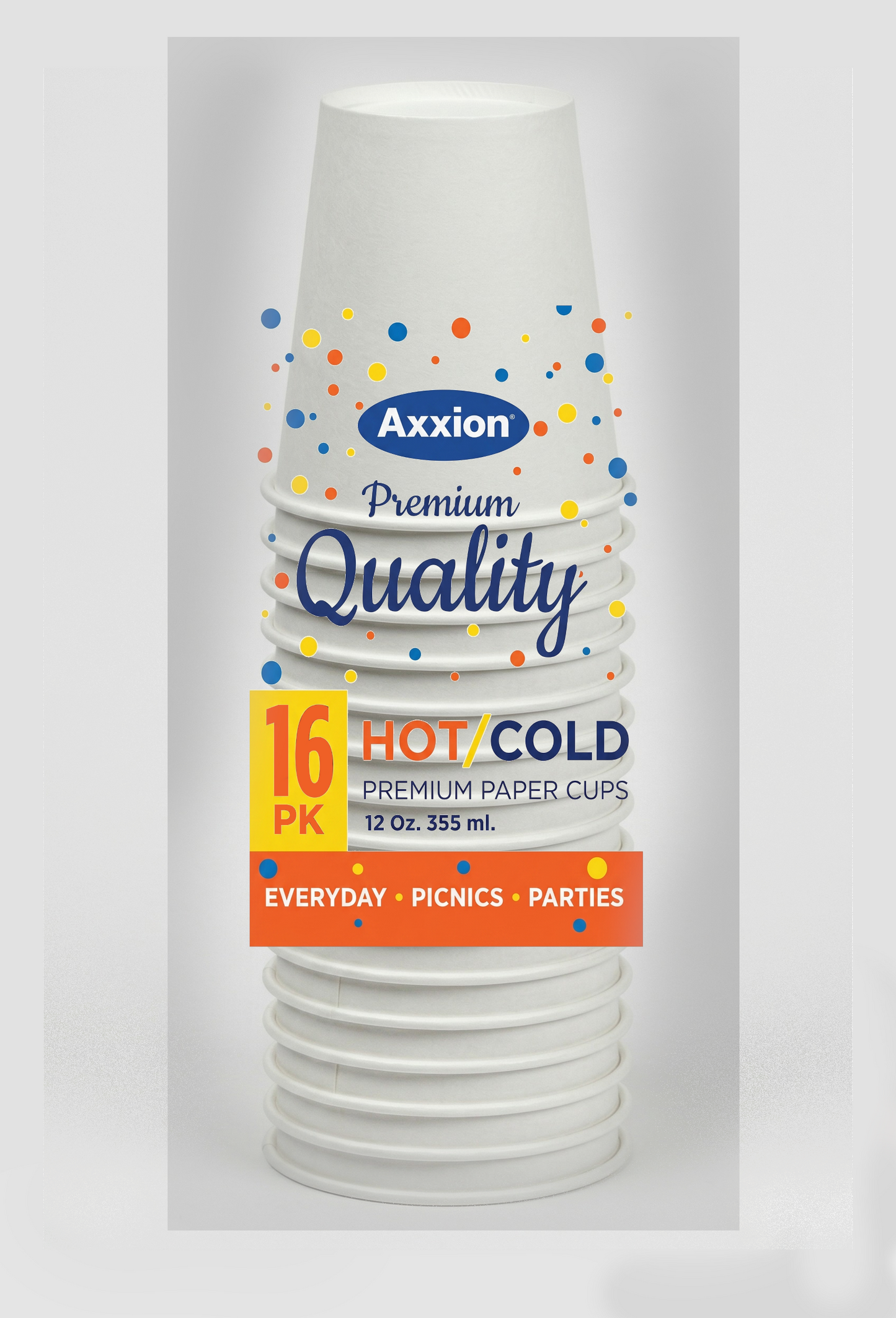 12oz All Purpose Insulated Paper Cup - White Confetti