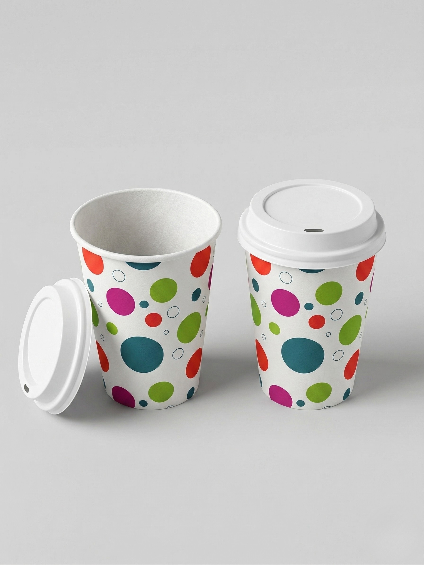 Axxion Insulated Paper Cup and Lid Sets – Polkadot