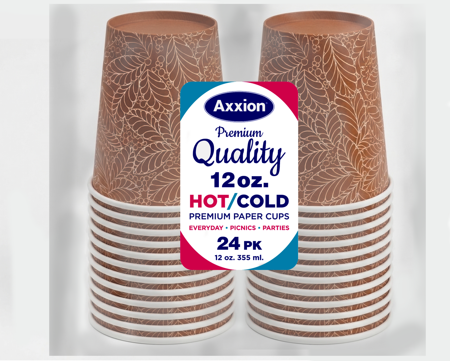 12oz All Purpose Insulated Paper Cup - Bamboo Style Wholesale