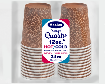 12oz All Purpose Insulated Paper Cup - Bamboo Style Wholesale