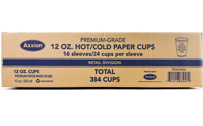 12oz All Purpose Insulated Paper Cup - Bamboo Style Wholesale