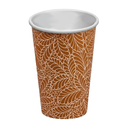 12oz All Purpose Insulated Paper Cup - Bamboo Style Wholesale