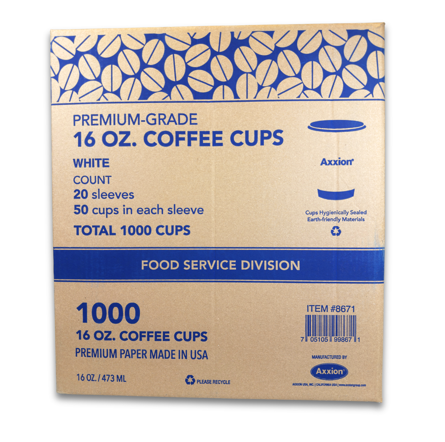 16oz All Purpose Insulated Paper Cup - White Wholesale