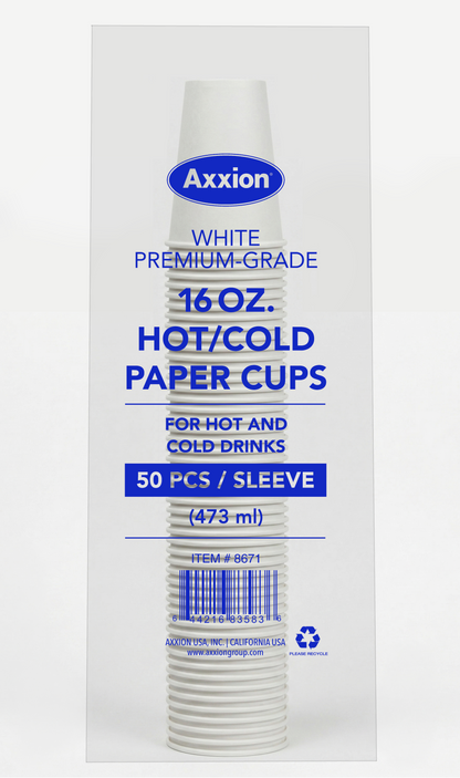 16oz All Purpose Insulated Paper Cup - White Wholesale