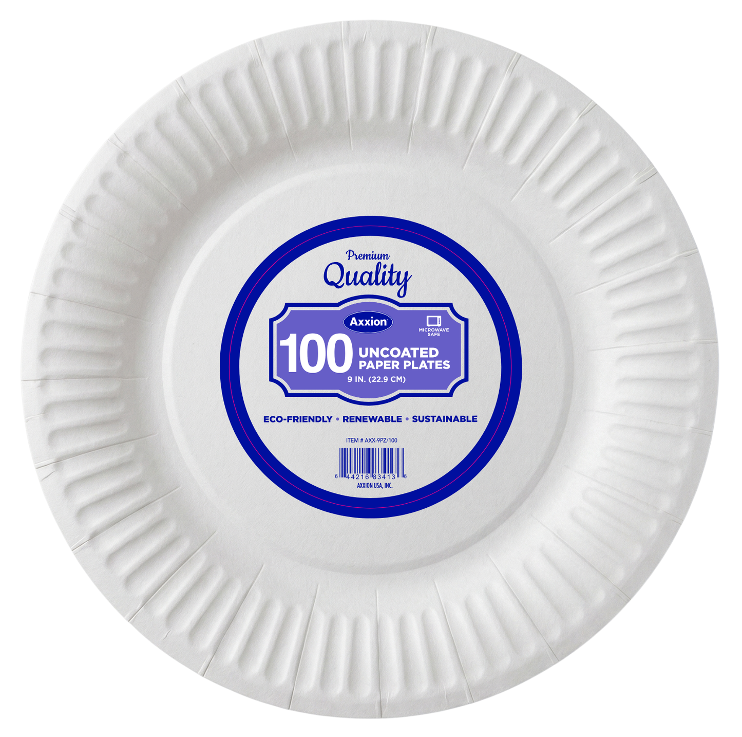 9-Inch Uncoated Paper Plate - Wholesale